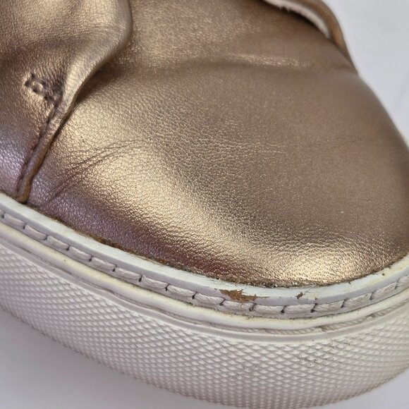 Johnston & Murphy Metallic Rose Gold Leather Sneakers Size 9 - Picture 10 of 14